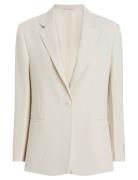 Soft Seersucker Blazer Beige Calvin Klein