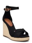 Flag High Wedge Espad Crisscross Black Tommy Hilfiger