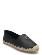 Th Logo Leather Espadrille Black Tommy Hilfiger