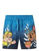 Nmmmabbe Paw Long Swimshorts Cplg Blue Name It