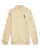 Quarter Zip Pullover Beige Lyle & Scott