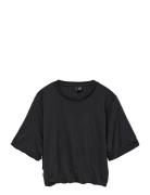 Vmaya Penny Ss Cropped Top Box Jrs Black Vero Moda