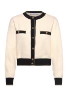 Knitted Cardigan With Double Trim Beige Mango