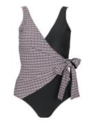 Monaco 3 Colour Swimsuit Black Missya