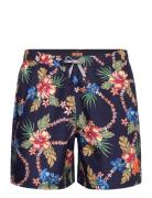 Hawaiian Print 16 Swim Short Navy Superdry