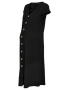 Olmnella S/S Knee Button Dress Jrs Black Only Maternity