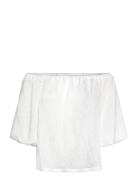 Off-Shoulder Blouse In A Fine Material With Texture. The Blouse Has A ...
