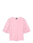 Vmnina 2/4 Top Jrs Pink Vero Moda
