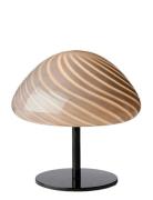 Mini Mush Table Lamp, Glass Head, Metal Base Black Halo Design