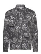 Camo Printed Utility Shirt Grey HAN Kjøbenhavn