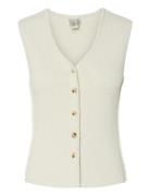 Yasgally Sl Knit Vest S. Cream YAS
