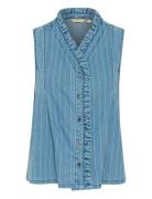 Curenny Sleeveless Shirt Blue Culture