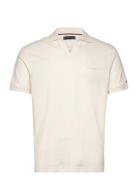 Cotton Linen Terry Reg Polo White Tommy Hilfiger