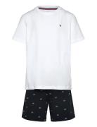 S/S Jersey Pj Set White Tommy Hilfiger