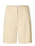 Slfvienna Hw Wide Shorts Cream Selected Femme