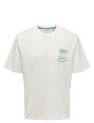 Onsmilo Sketch Rlx Coast Ss Tee White ONLY & SONS