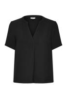 V-Neck Blouse Black Bubbleroom