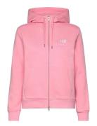 Reg Tonal Shield Zip Hoodie Pink GANT