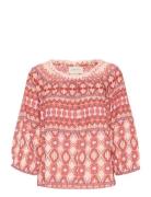 Crtiah Frill Shirt Red Cream