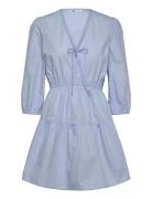 Tjw Poplin Tiered Mini Dress Ext Blue Tommy Jeans