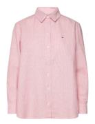 Tjw Rlx Linen Shirt Pink Tommy Jeans
