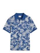 Printed Ss Polo Blue GANT