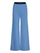 2X2 Cotton Stripe Velon Pants Blue Mads Nørgaard