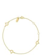 Ruth Anchor Charm Lock Bracelet, Gold Plated Gold Design Letters