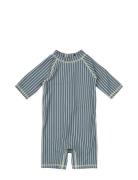 Swimjumpsuit Printed Blue Petit Piao