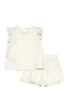 Floral Cotton Pyjamas White Mango