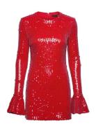 Sequins Ls Mini Dress Red ROTATE Birger Christensen