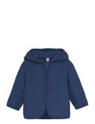 Jacket Ears Cotton Fleece Navy Huttelihut