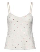 Cami Pointelle Lace Hearts White Hunkemöller