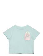 T-Shirt .-- Popcorn Blue Mango