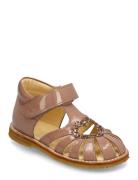 Sandals - Flat - Closed Toe Brown ANGULUS