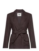 Presley Linen Blazer Brown Twist & Tango