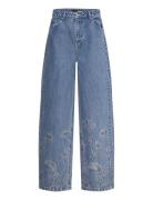 Rhinest Wide Leg Jeans Blue ROTATE Birger Christensen