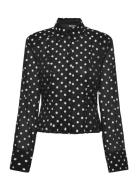 Chiffon Fitted Shirt Black ROTATE Birger Christensen