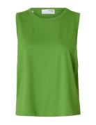 Slfessential Sl Boxy Tank Top Noos Green Selected Femme