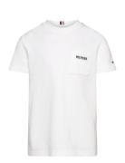 Hilfiger Emb Reg Pique Tee Ss White Tommy Hilfiger