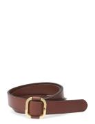 Leather Slide Buckle Belt Brown Lauren Ralph Lauren