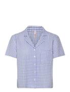 Jacket Ss Seersucker Check Blue Hunkemöller