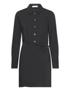 Short Shirt Dress Black Mango
