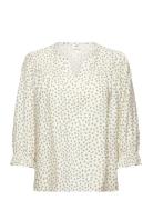 Jdysky 3/4 V-Neck Top Wvn Exp Cream JDY
