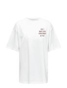 Onlsanta Life Over S/S Top Xmas Jrs White ONLY