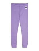 Solid Rib Leggings Purple Mini Rodini