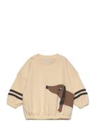 Dog Sp Stripes Sweatshirt Cream Mini Rodini