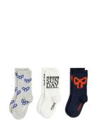 Bow 3-Pack Socks Patterned Mini Rodini
