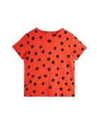 Dots Aop Ss Tee Red Mini Rodini