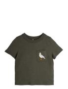 Seagull Emb Ss Tee Black Mini Rodini